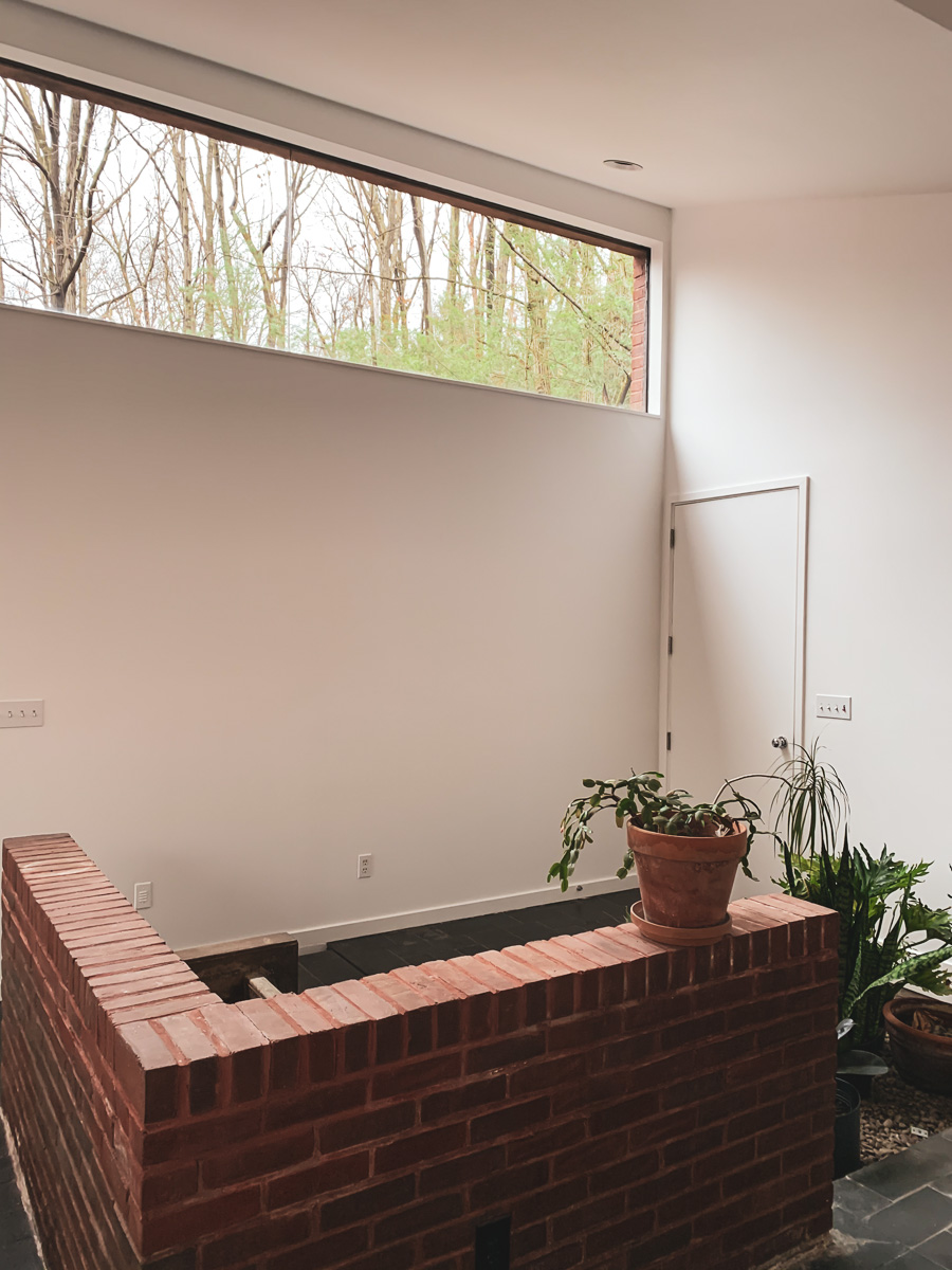 A professionally painted room in a home with contemporary architecture