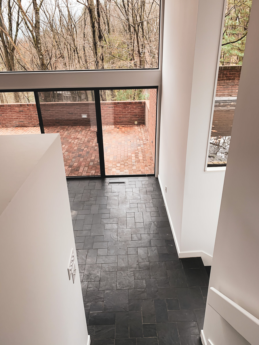 A professionally painted room in a home with contemporary architecture